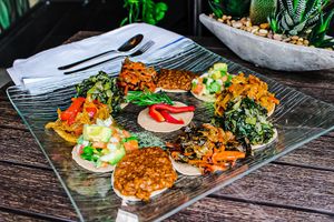 Vegan Sampler  at Ras Plant Based in Brooklyn