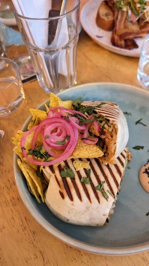 Breakfast burrito €12 3/5 ⭐ at Tucker Brunch Bar in Berlin