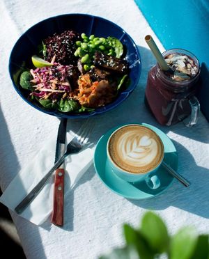 the vegan salad is great.  at Tucker Brunch Bar in Berlin