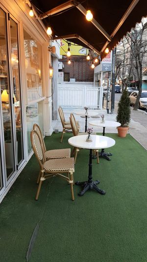 exterior of location - outdoor seating  #Veganuary at Ma Pause in Seoul