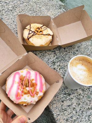 Peanut butter and Pretzel and Birthday cake Donuts  at Mystifry in Basel