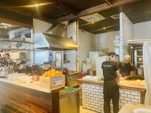 Fresh bread making area at Wild Flour in Makati