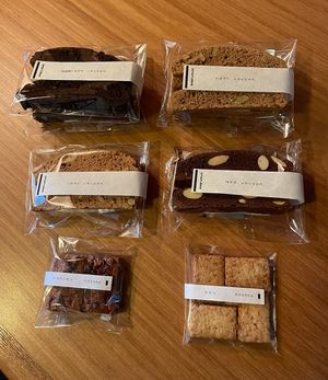 Vegan sweets (260 yen each bag)    at Taom in Hakodate