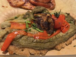 Coca de escalivada at Fornet de la Soca in Mallorca