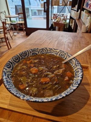 Lentil soup at SaporiBio in Lugano
