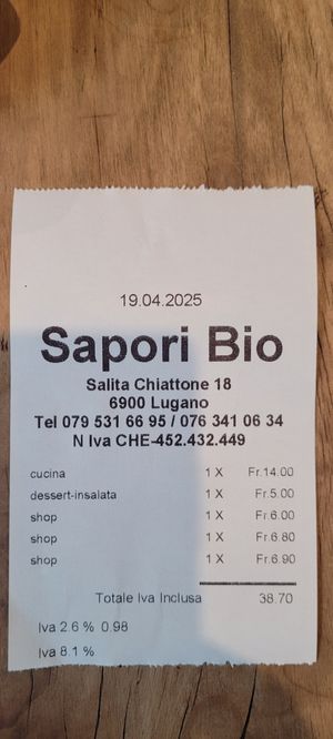  at SaporiBio in Lugano