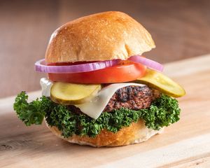 The O.G. Burger

Kale, tomato, red onion, pickles, Poppa's Sauce. at Guerrilla Burger in Toronto