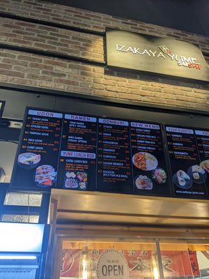 menu at Izakaya Yume in Chicago