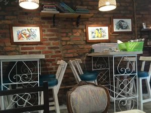 Two tables   at Iom Cocina Plant-Based in Bogota