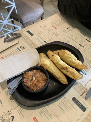 Empanadas de hojaldre  at Iom Cocina Plant-Based in Bogota