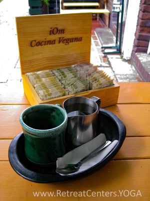 Assortment of selected teas at Iom Cocina Plant-Based in Bogota
