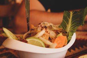 fattoush at Red Cave  in Wadi Musa