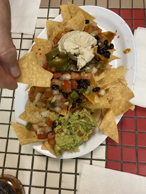 Vegan nachos!!! at Texicana Grill in Bellmore