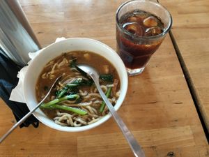 This is mi sup aiam, the taste was a bit sweet and not spicy at all at Kood Kolaborasi Untuk Desa in Denpasar