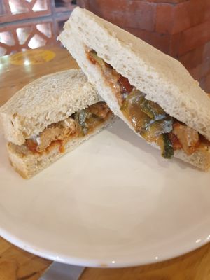 Tempeh sando at Kood Kolaborasi Untuk Desa in Denpasar