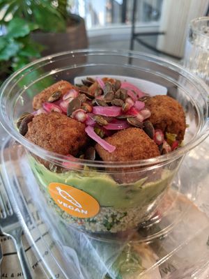Falafel, guac & couscous salad at Victorine - Blvd de Kockelscheuer in Luxembourg City