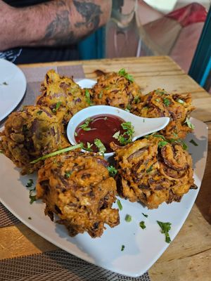 Pakoras de vegetales at Everest Comida Hindu in Iquique