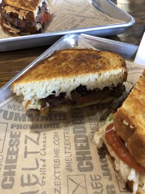 Vegan grilled cheese with some veggies  at Meltz in Coeur D Alene