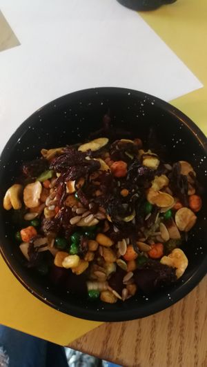 So many different things in one bowl! at Garbanzo de a Libra in Guadalajara