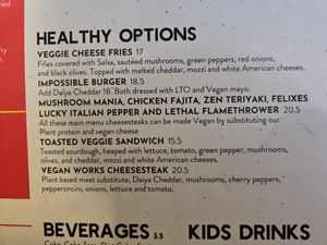 Menu as of 12/22/24 at Food Factory in Fairbanks