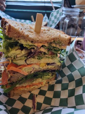 Half veggie sandwich! at Sunsprout Cafe in Fairbanks