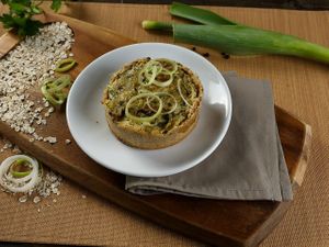 Quiche de alho poró at Mais Vida in Sao Paulo