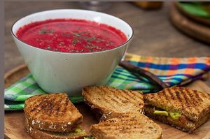 Beetroot Soup at Cafe Durga in Unawatuna