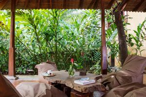 Cafe - Seating area at Cafe Durga in Unawatuna