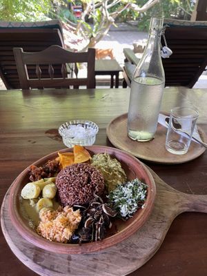 Rice and curry  at Cafe Durga in Unawatuna