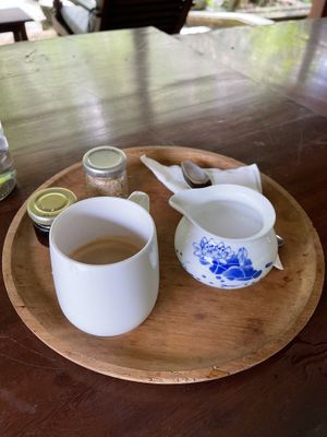 Coffee with coconut milk  at Cafe Durga in Unawatuna