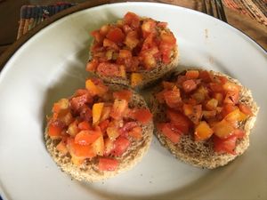Bruschetta  at Cafe Durga in Unawatuna