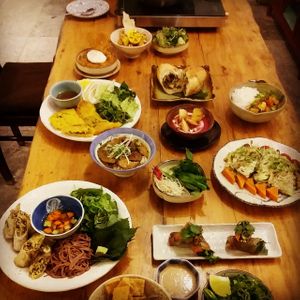 various dishes on the Menu at Lá Veg in Hoi An