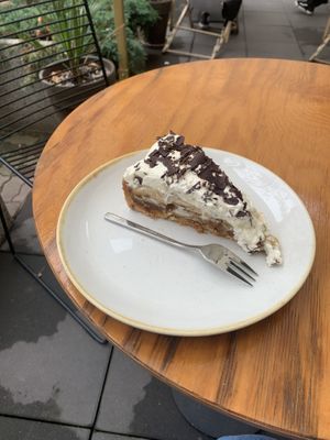 vegan toffee and cream cake  at Coffeedesk Kawiarnia in Warsaw