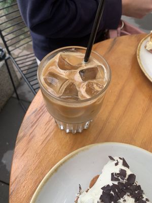 iced latte at Coffeedesk Kawiarnia in Warsaw