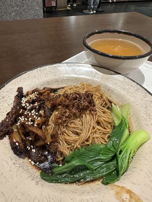 Char Sao Noodles. Do remind staff beforehand if you do not like soggy noodles     at VegTalk in Genting Highlands