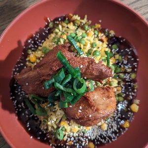 NoEnte mit Reis und Gemüse at Grüner Salon in Dortmund