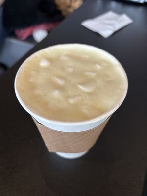 Turmeric golden soy latte w marshmallows  at Grindcore House - West Philly in Philadelphia