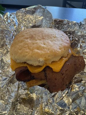 Grizzli biscuit sandwich   at Grindcore House - West Philly in Philadelphia