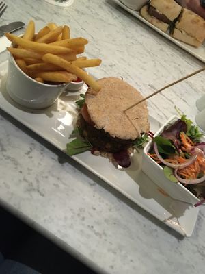 Vegan falafel burger  at Ivy Room  in Killarney