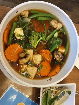 Vegan pho 👍  at Pho Basil in Boston