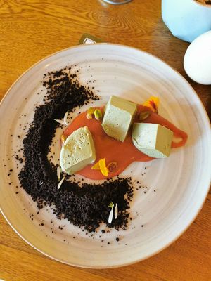 Cocaleaf desert at INA Restaurante in Medellin