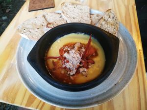 Quesarola at INA Restaurante in Medellin