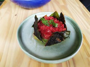 Sandía Tartare at INA Restaurante in Medellin