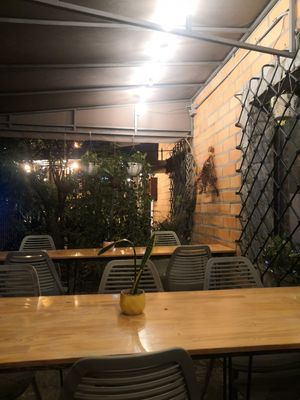 Terrace outside at INA Restaurante in Medellin