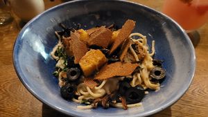 Pasta Alfrodo - Our favorite at INA Restaurante in Medellin