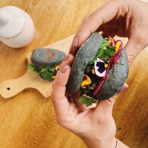 Bao Berenjena Tempura at INA Restaurante in Medellin