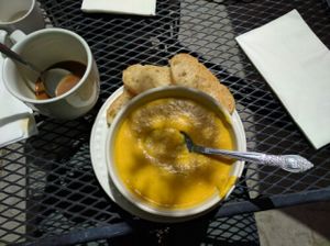 Tasty squash soup  at Garden to Grill in Sacramento