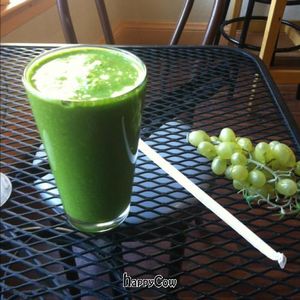 plum cafe green smoothie!! at Garden to Grill in Sacramento