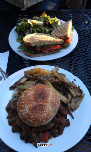 Chili Burger on the bottom, Midtown Club on the top.  at Garden to Grill in Sacramento