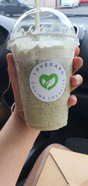 FRAPE DE MATCHA CON LECHE DE SOYA at Lovegano  in Tijuana